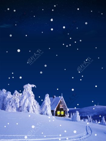梦幻圣诞节平安夜背景设计