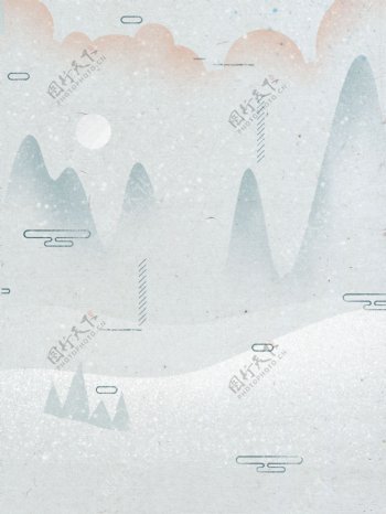 彩绘冬季背景设计