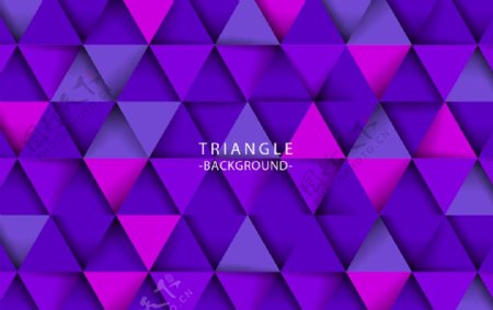 紫色三角几何背景