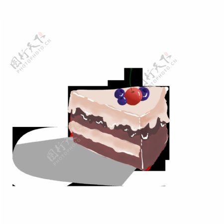 樱桃蓝莓蛋糕美味食物可商用