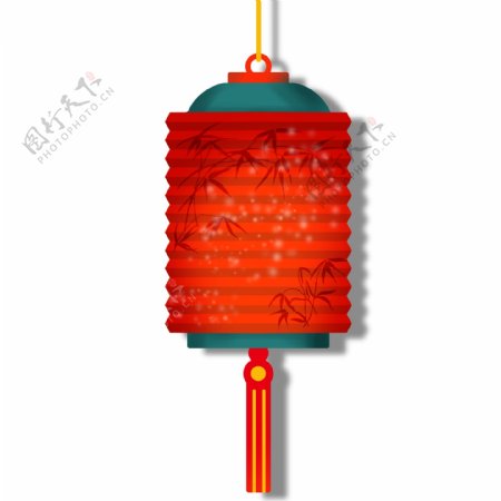 灯笼折叠红色竹子喜庆节日装饰