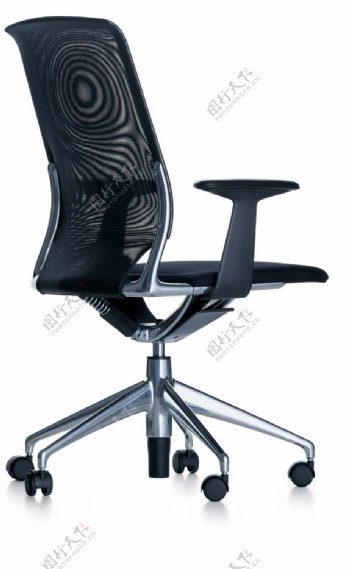 创意时尚黑色花纹办公椅3d模型