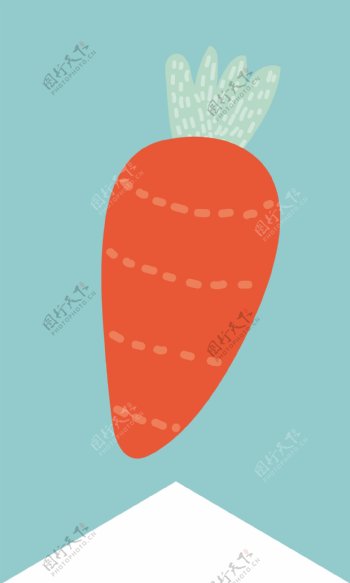 胡萝卜标签矢量素材