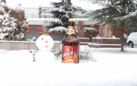 黄河啤酒雪人