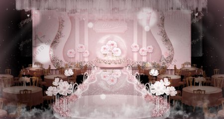 粉色梦幻婚礼效果图