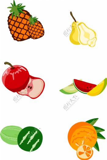 水果图案装饰卡通元素