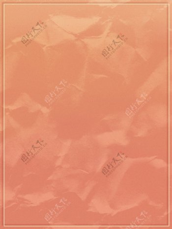 纯原创珊瑚橘粉色褶皱纸张质感背景