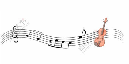 创意复古分割线提琴乐谱