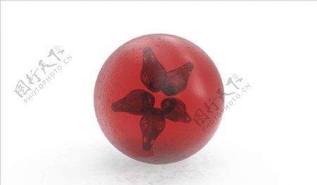 暗红色质感玻璃球