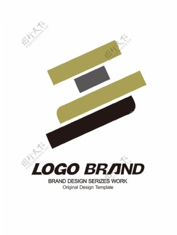 几何大气金色公司LOGO企业标志设计
