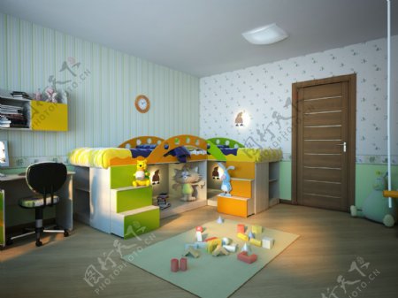 儿童卧室室内装修设计效果图