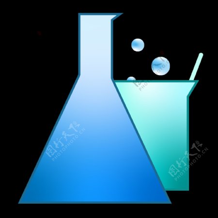 化学用品蓝色三角底烧瓶
