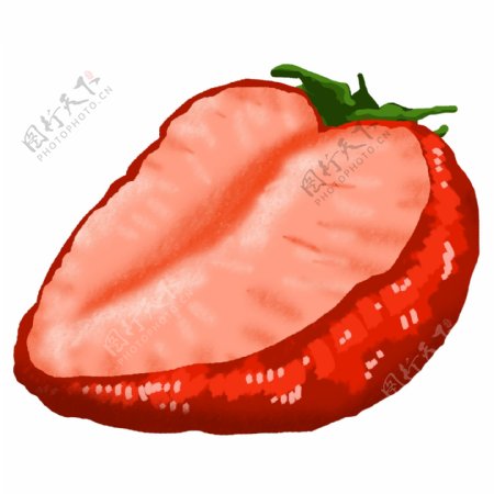 手绘美味草莓插画