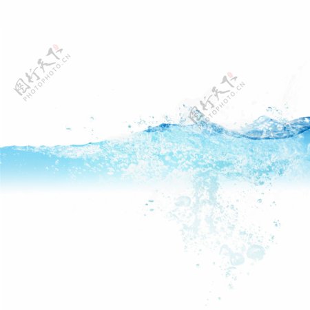动感蓝色水波水滴元素