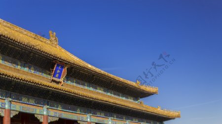 北京天安门故宫太和殿大殿风景图