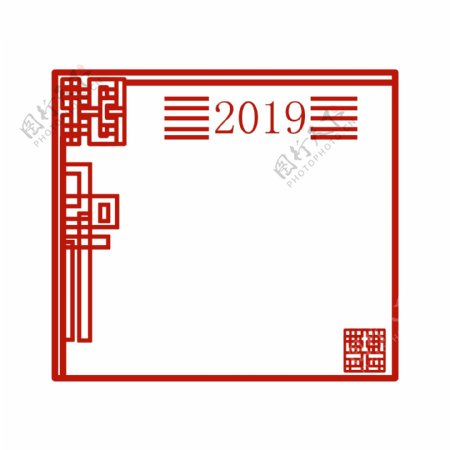 手绘新年中国结边框