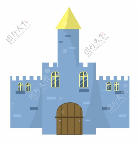 一座城堡建筑物插画