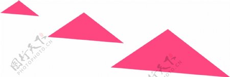 粉色创意几何三角形元素
