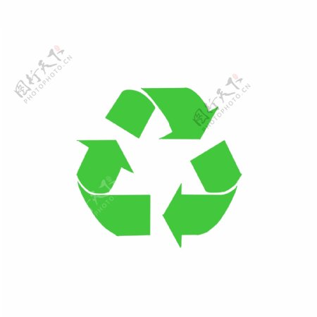 绿色环保标示垃圾可回收