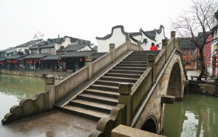江南水乡西塘古镇的石桥