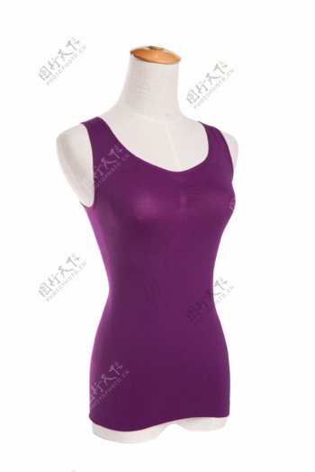 女性紧身塑身衣紫色2