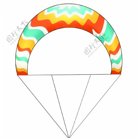 热气球边框装饰插画