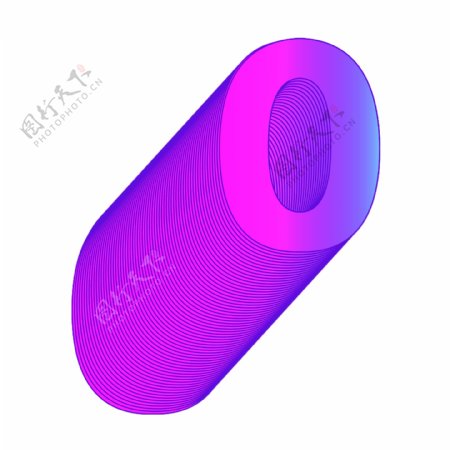紫色0艺术字元素素材