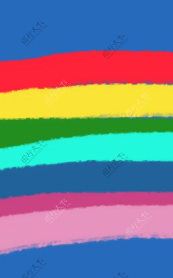 可爱彩色彩虹插画背景