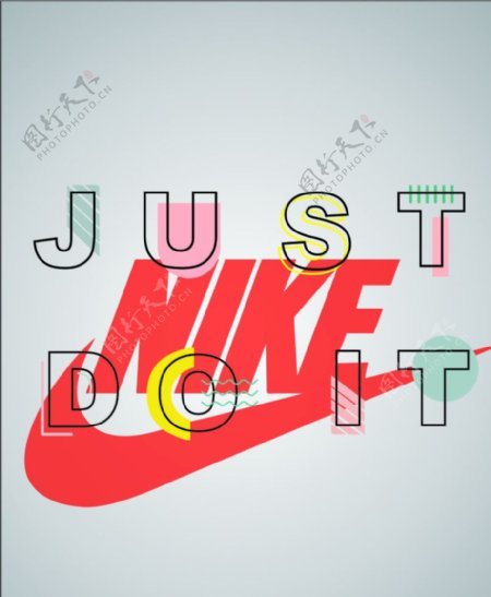 Nike字体海报