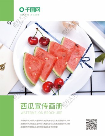 西瓜食品宣传封面