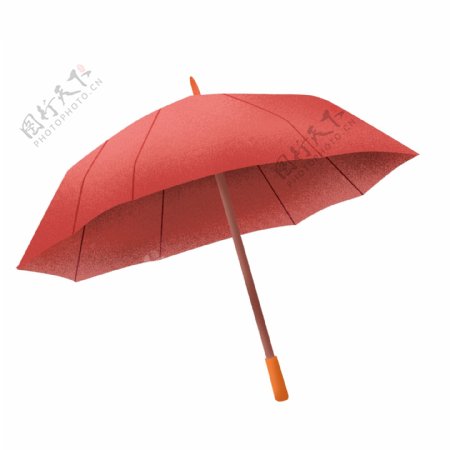 红色小雨伞插画装饰