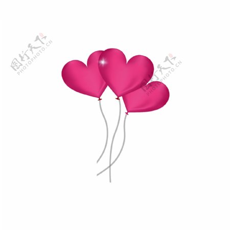 粉红色气球卡通图案