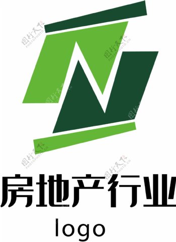 房地产绿色山峰环保logo