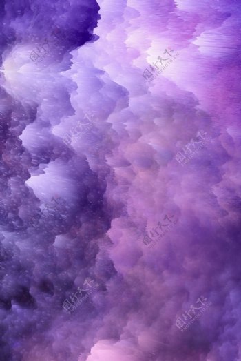 紫色3D质感烟雾背景
