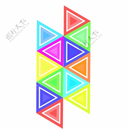 三角形PPT元素插画