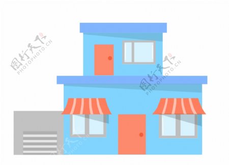 房屋建筑装饰插画