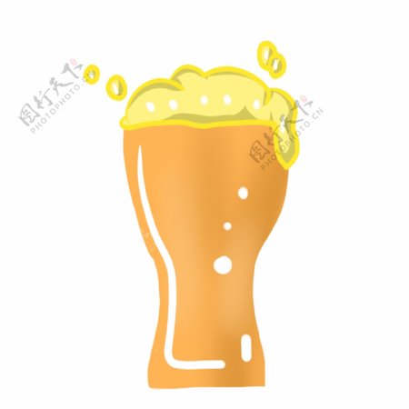 黄色杯子啤酒
