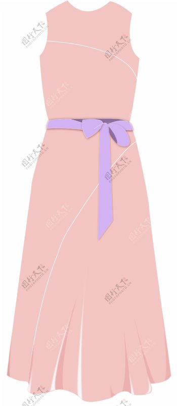 粉色女士连衣裙