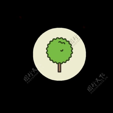 扁平树木图标
