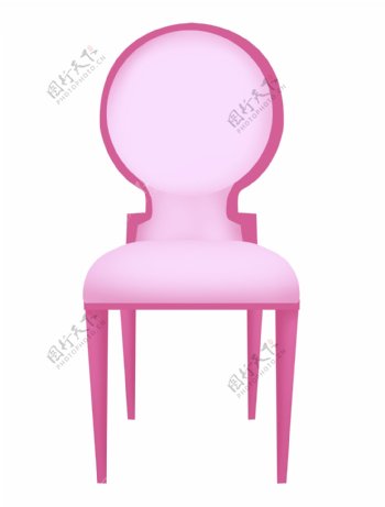粉色的木质椅子插画