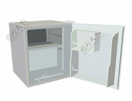 电器冰箱卡通插画