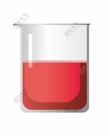 红色的烧瓶装饰插画