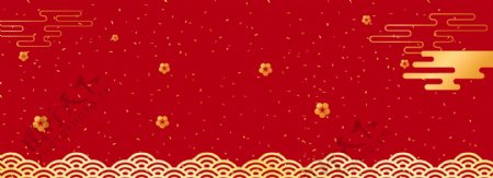 中国风金红色节日庆典背景
