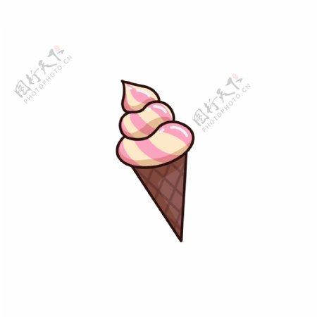 卡通可爱甜筒冰淇淋