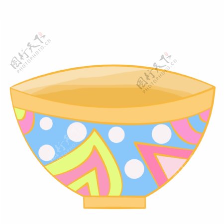 彩色花纹碗具
