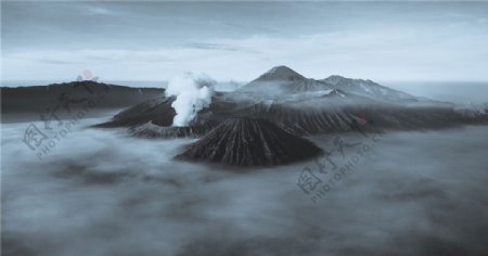 火山爆发壮观风景