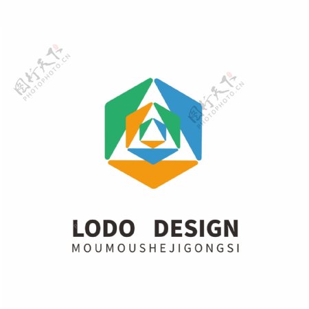原创艺术文化培训机构几何logo图案设计