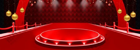 时尚红色的舞台背景