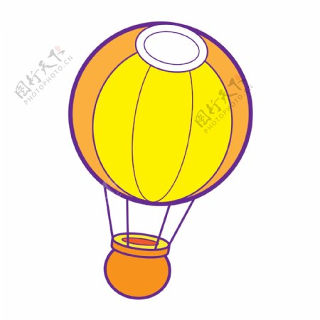节日喜庆热气球卡通透明素材