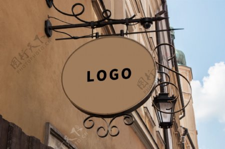餐厅招牌logo样机